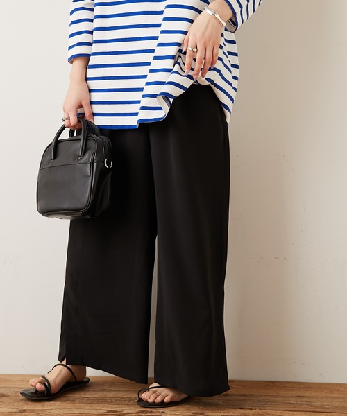 CIAOPANIC TYPY（チャオパニックティピー）の「とろみタックイージースリットパンツ（その他パンツ・レディース・オフホワイト/ブラック/ブラウン/グリーン/イエロー・SMALL/MEDIUM）」の16枚目の写真