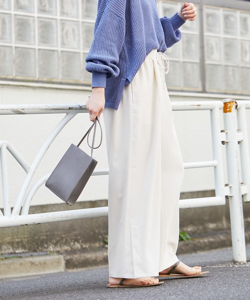 CIAOPANIC TYPY（チャオパニックティピー）の「とろみタックイージースリットパンツ（その他パンツ・レディース・オフホワイト/ブラック/ブラウン/グリーン/イエロー・SMALL/MEDIUM）」の11枚目の写真