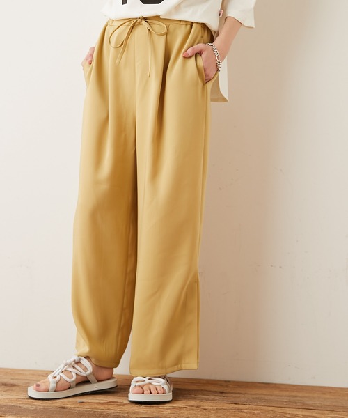 CIAOPANIC TYPY（チャオパニックティピー）の「とろみタックイージースリットパンツ（その他パンツ・レディース・オフホワイト/ブラック/ブラウン/グリーン/イエロー・SMALL/MEDIUM）」の18枚目の写真