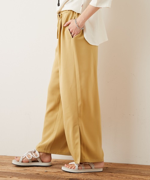 CIAOPANIC TYPY（チャオパニックティピー）の「とろみタックイージースリットパンツ（その他パンツ・レディース・オフホワイト/ブラック/ブラウン/グリーン/イエロー・SMALL/MEDIUM）」の8枚目の写真