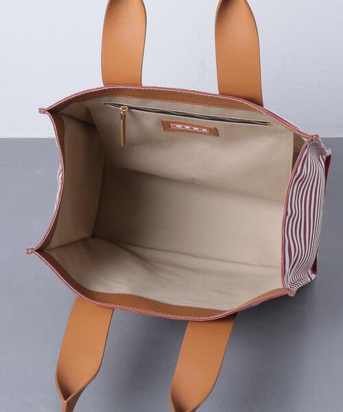 MARNI【関税込み＊送料無料】ロゴ ボーダー トートバッグ ボーダー MARNI(マルニ) バッグ・カバン(レディース) - 海外通販