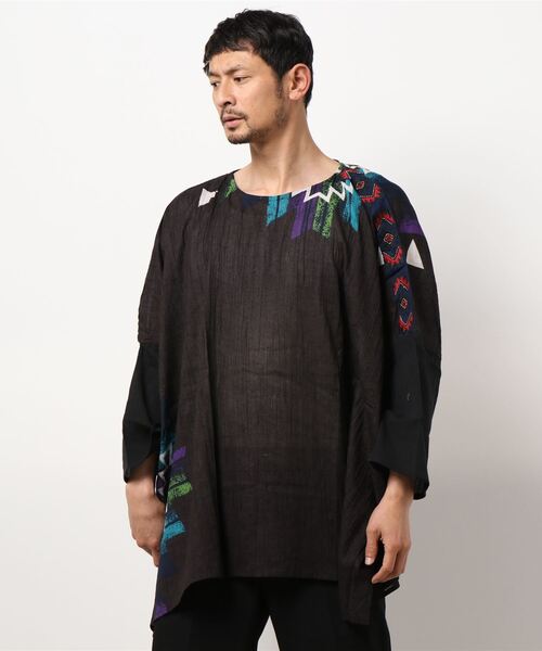 チャイハネ（チャイハネ）の「【チャイハネ】yul スピリットMEN'Sトップス（その他トップス・メンズ・ホワイト/ブラック/ブラウン/ブルー・FREE）」の5枚目の写真