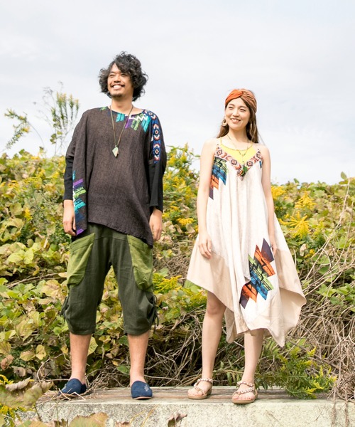 チャイハネ（チャイハネ）の「【チャイハネ】yul スピリットMEN'Sトップス（その他トップス・メンズ・ホワイト/ブラック/ブラウン/ブルー・FREE）」の7枚目の写真