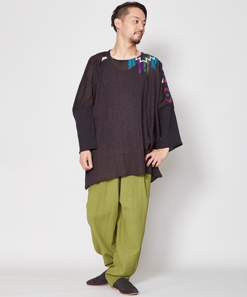 チャイハネ（チャイハネ）の「【チャイハネ】yul スピリットMEN'Sトップス（その他トップス・メンズ・ホワイト/ブラック/ブラウン/ブルー・FREE）」の12枚目の写真