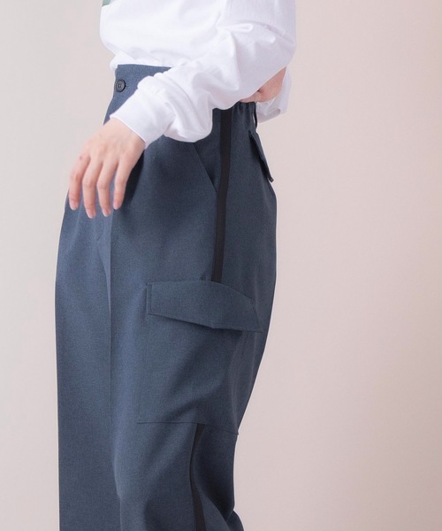 La SRIC（ラスリック）の「La SRIC / SSセンタープレスカーゴワイドパンツ 【セットアップ可】（その他パンツ・レディース・ベージュ/インディゴブルー・38）」の15枚目の写真