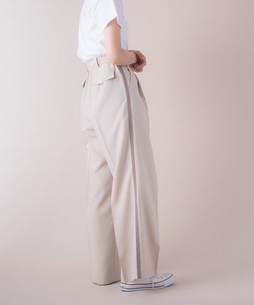 La SRIC（ラスリック）の「La SRIC / SSセンタープレスカーゴワイドパンツ 【セットアップ可】（その他パンツ・レディース・ベージュ/インディゴブルー・38）」の19枚目の写真