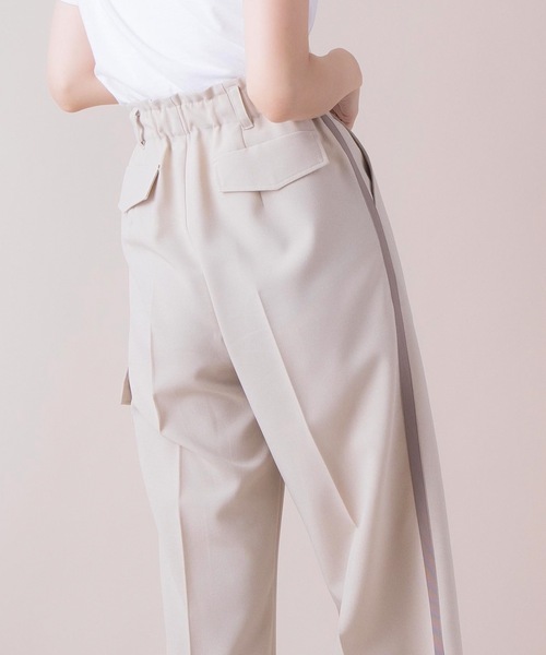 La SRIC（ラスリック）の「La SRIC / SSセンタープレスカーゴワイドパンツ 【セットアップ可】（その他パンツ・レディース・ベージュ/インディゴブルー・38）」の12枚目の写真