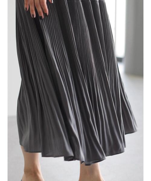 AMERICAN HOLIC（アメリカンホリック）の「ティアードプリーツスカート（スカート・レディース・チャコールグレー/サックスブルー系1/アイボリー/サックスブルー/その他14・M/L）」の22枚目の写真