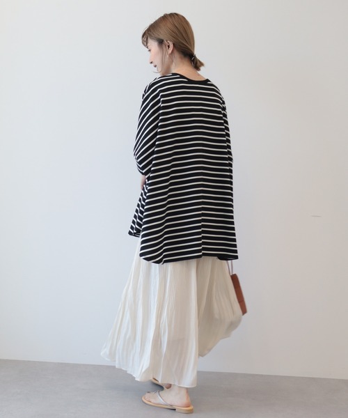 AMERICAN HOLIC（アメリカンホリック）の「ティアードプリーツスカート（スカート・レディース・チャコールグレー/サックスブルー系1/アイボリー/サックスブルー/その他14・M/L）」の18枚目の写真