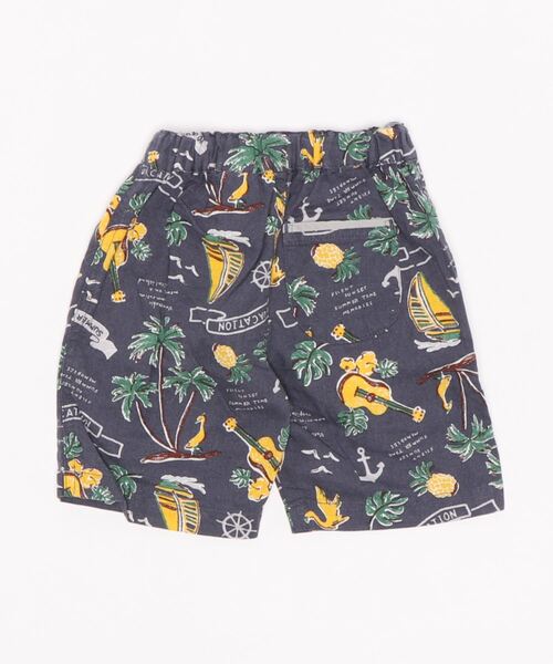 DILASH（ディラッシュ）の「アロハプリントハーフパンツ 5分丈（その他パンツ・キッズ・ネイビー/ベージュ・130/80/110/120/140/90/100）」の4枚目の写真