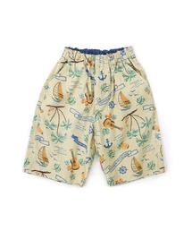 アロハプリントハーフパンツ 5分丈