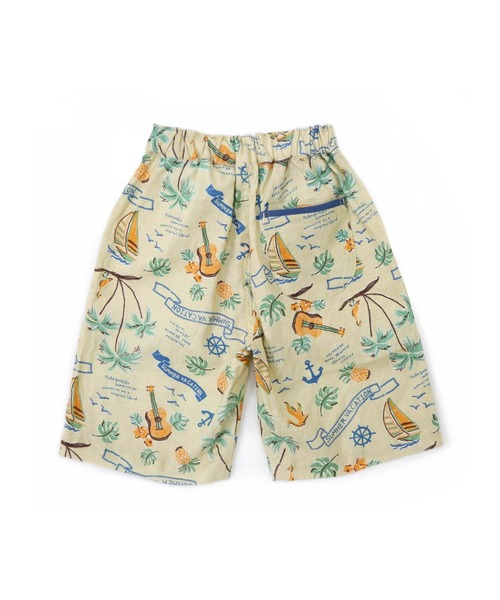 DILASH（ディラッシュ）の「アロハプリントハーフパンツ 5分丈（その他パンツ・キッズ・ネイビー/ベージュ・130/80/110/120/140/90/100）」の3枚目の写真