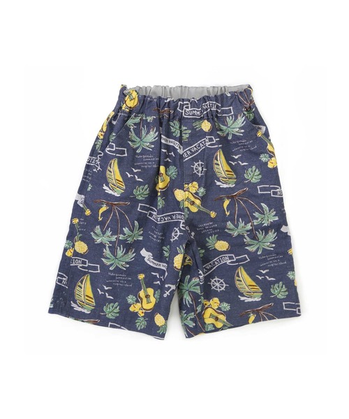 DILASH（ディラッシュ）の「アロハプリントハーフパンツ 5分丈（その他パンツ・キッズ・ネイビー/ベージュ・130/80/110/120/140/90/100）」の6枚目の写真