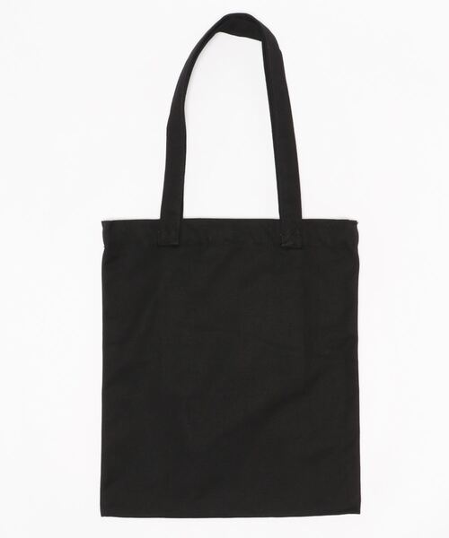 florist（フローリスト）の「A4収納可メッセージリボンキャンバス生地トートバッグ（トートバッグ・レディース・ホワイト/ブラック・FREE）」の5枚目の写真