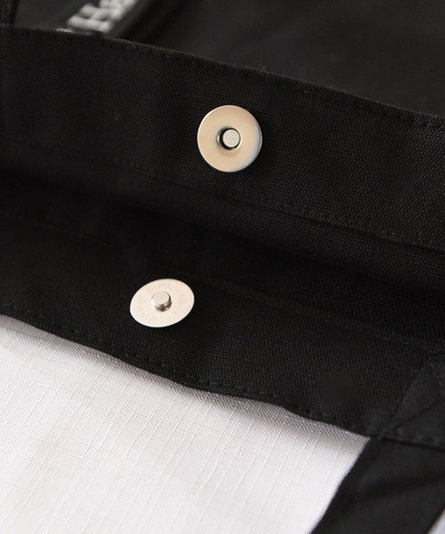 florist（フローリスト）の「A4収納可メッセージリボンキャンバス生地トートバッグ（トートバッグ・レディース・ホワイト/ブラック・FREE）」の12枚目の写真