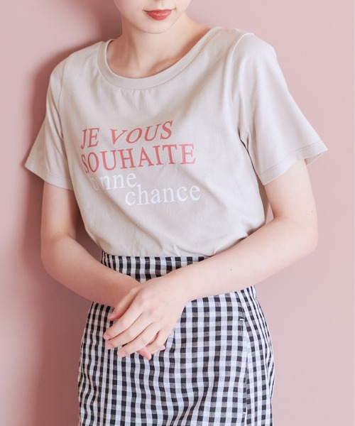 OLIVE des OLIVE（オリーブデオリーブ）の「OLIVEベーシックTシャツ（Tシャツ/カットソー・レディース・ベージュ/ネイビー/レッド/オフホワイト/ピンク・FREE）」の11枚目の写真