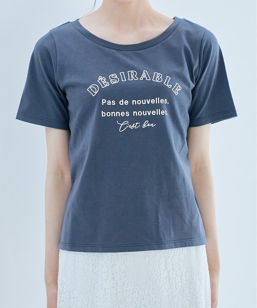 OLIVE des OLIVE（オリーブデオリーブ）の「OLIVEベーシックTシャツ（Tシャツ/カットソー・レディース・ベージュ/ネイビー/レッド/オフホワイト/ピンク・FREE）」の18枚目の写真