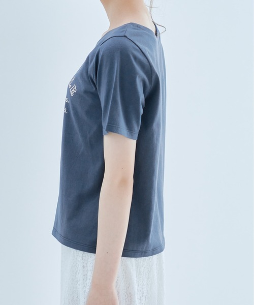 OLIVE des OLIVE（オリーブデオリーブ）の「OLIVEベーシックTシャツ（Tシャツ/カットソー・レディース・ベージュ/ネイビー/レッド/オフホワイト/ピンク・FREE）」の8枚目の写真