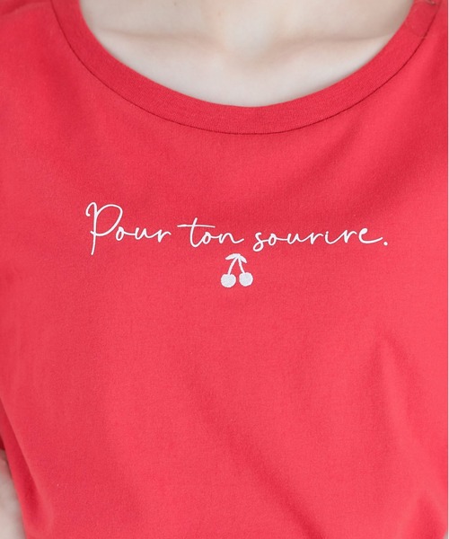 OLIVE des OLIVE（オリーブデオリーブ）の「OLIVEベーシックTシャツ（Tシャツ/カットソー・レディース・ベージュ/ネイビー/レッド/オフホワイト/ピンク・FREE）」の9枚目の写真