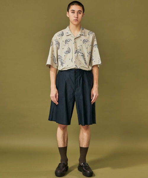 WELLDER(ウェルダー)の「【WELLDER】Utility Open Collar Half Sleeve Shirt(シャツ/ブラウス・メンズ・ベージュ/ネイビー・3)」の10枚目の写真