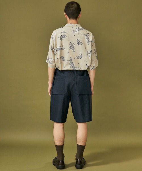 WELLDER(ウェルダー)の「【WELLDER】Utility Open Collar Half Sleeve Shirt(シャツ/ブラウス・メンズ・ベージュ/ネイビー・3)」の15枚目の写真