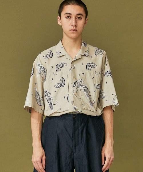 WELLDER(ウェルダー)の「【WELLDER】Utility Open Collar Half Sleeve Shirt(シャツ/ブラウス・メンズ・ベージュ/ネイビー・3)」の21枚目の写真