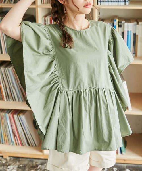WEGO（ウィゴー）の「WEGO/【ZOZOTOWN＆一部店限定】ビックフリルブラウス（シャツ/ブラウス・レディース・ブラック/オフホワイト/ブルー/グリーン・FREE）」の13枚目の写真