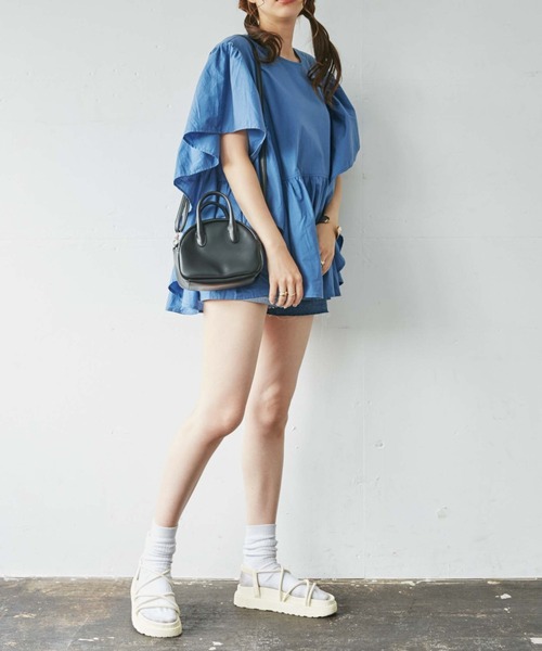 WEGO（ウィゴー）の「WEGO/【ZOZOTOWN＆一部店限定】ビックフリルブラウス（シャツ/ブラウス・レディース・ブラック/オフホワイト/ブルー/グリーン・FREE）」の12枚目の写真