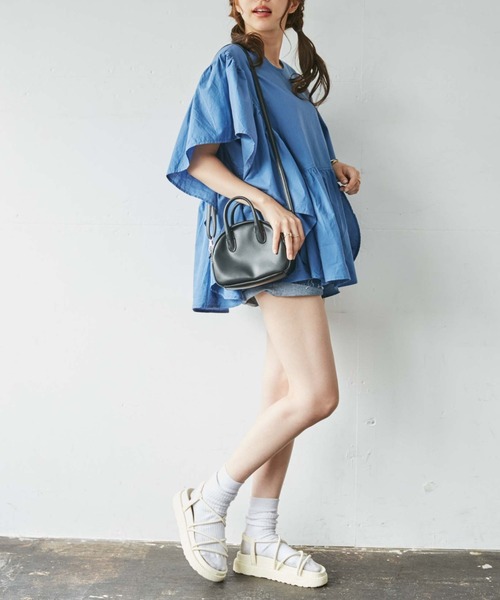 WEGO（ウィゴー）の「WEGO/【ZOZOTOWN＆一部店限定】ビックフリルブラウス（シャツ/ブラウス・レディース・ブラック/オフホワイト/ブルー/グリーン・FREE）」の11枚目の写真
