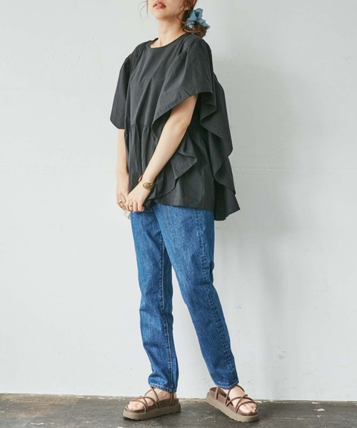 WEGO（ウィゴー）の「WEGO/【ZOZOTOWN＆一部店限定】ビックフリルブラウス（シャツ/ブラウス・レディース・ブラック/オフホワイト/ブルー/グリーン・FREE）」の21枚目の写真
