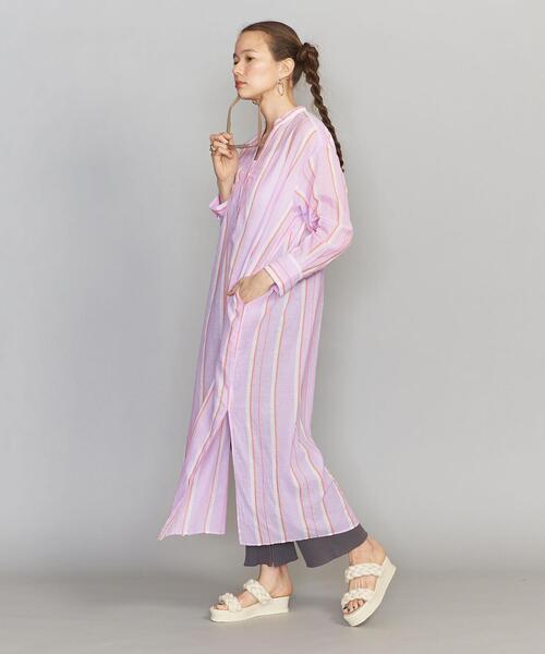 BEAUTY&YOUTH UNITED ARROWS（ビューティーアンドユースユナイテッドアローズ）の「＜ne Quittez pas＞ストライプワンピース（ワンピース・レディース・ライラック/ライトブルー・FREE）」の6枚目の写真