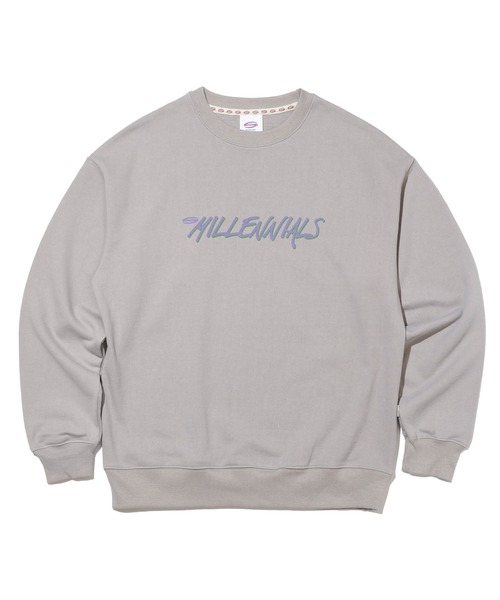 MCnCHIPs(メッケンチップス)の「【MCnCHIPs】VINTAGE PIGMENT CREWNECK / メッケンチップス ヴィンテージ ピグメント クルーネック(スウェット・レディース・グレー/ブルー/チャコールグレー・1/2)」の2枚目の写真