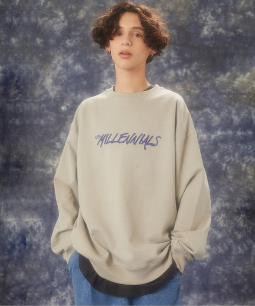 MCnCHIPs(メッケンチップス)の「【MCnCHIPs】VINTAGE PIGMENT CREWNECK / メッケンチップス ヴィンテージ ピグメント クルーネック(スウェット・レディース・グレー/ブルー/チャコールグレー・1/2)」の12枚目の写真