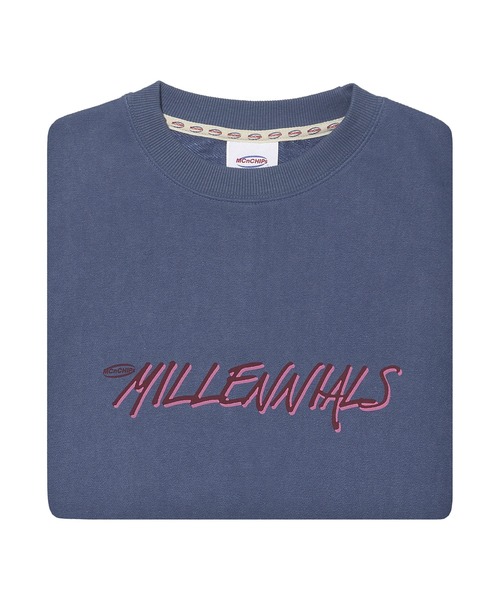 MCnCHIPs(メッケンチップス)の「【MCnCHIPs】VINTAGE PIGMENT CREWNECK / メッケンチップス ヴィンテージ ピグメント クルーネック(スウェット・レディース・グレー/ブルー/チャコールグレー・1/2)」の16枚目の写真