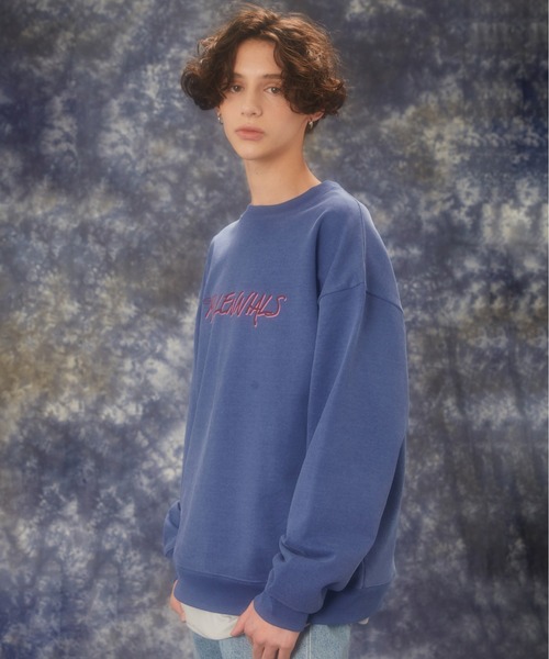 MCnCHIPs(メッケンチップス)の「【MCnCHIPs】VINTAGE PIGMENT CREWNECK / メッケンチップス ヴィンテージ ピグメント クルーネック(スウェット・レディース・グレー/ブルー/チャコールグレー・1/2)」の18枚目の写真