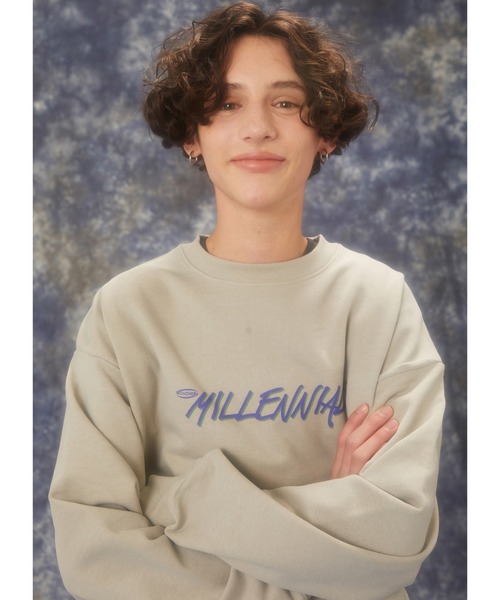 MCnCHIPs(メッケンチップス)の「【MCnCHIPs】VINTAGE PIGMENT CREWNECK / メッケンチップス ヴィンテージ ピグメント クルーネック(スウェット・レディース・グレー/ブルー/チャコールグレー・1/2)」の13枚目の写真
