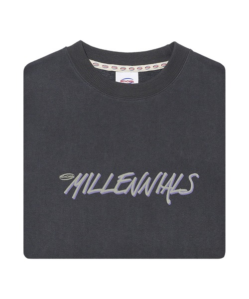 MCnCHIPs(メッケンチップス)の「【MCnCHIPs】VINTAGE PIGMENT CREWNECK / メッケンチップス ヴィンテージ ピグメント クルーネック(スウェット・レディース・グレー/ブルー/チャコールグレー・1/2)」の5枚目の写真