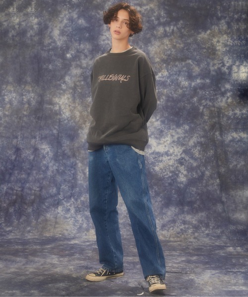 MCnCHIPs(メッケンチップス)の「【MCnCHIPs】VINTAGE PIGMENT CREWNECK / メッケンチップス ヴィンテージ ピグメント クルーネック(スウェット・レディース・グレー/ブルー/チャコールグレー・1/2)」の9枚目の写真