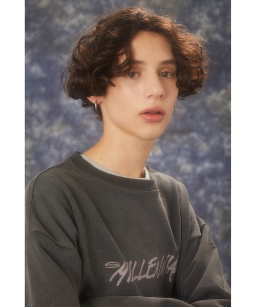 MCnCHIPs(メッケンチップス)の「【MCnCHIPs】VINTAGE PIGMENT CREWNECK / メッケンチップス ヴィンテージ ピグメント クルーネック(スウェット・レディース・グレー/ブルー/チャコールグレー・1/2)」の6枚目の写真