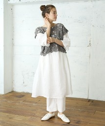 PUAL CE CIN | 【Du noir】リネン／麻／ラミーワンピース(ワンピース)