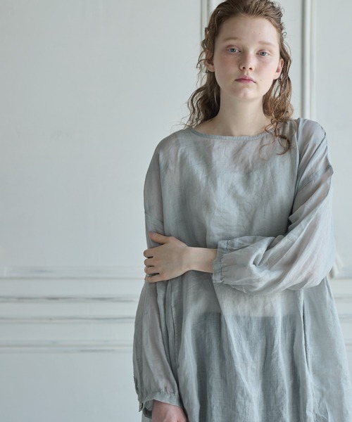 PUAL CE CIN（ピュアルセシン）の「【Du noir】リネン／麻／ラミーワンピース（ワンピース・レディース・ホワイト/ブラック/グレー・FREE）」の11枚目の写真