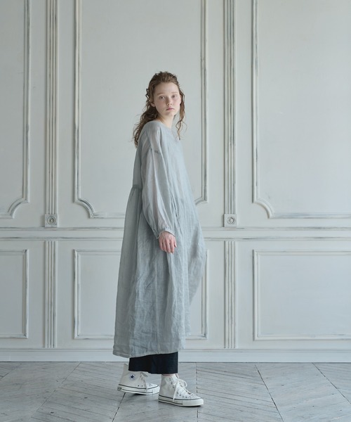 PUAL CE CIN（ピュアルセシン）の「【Du noir】リネン／麻／ラミーワンピース（ワンピース・レディース・ホワイト/ブラック/グレー・FREE）」の15枚目の写真