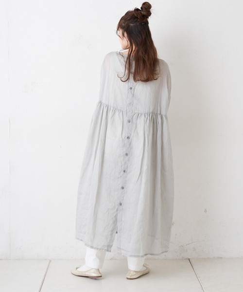 PUAL CE CIN（ピュアルセシン）の「【Du noir】リネン／麻／ラミーワンピース（ワンピース・レディース・ホワイト/ブラック/グレー・FREE）」の22枚目の写真