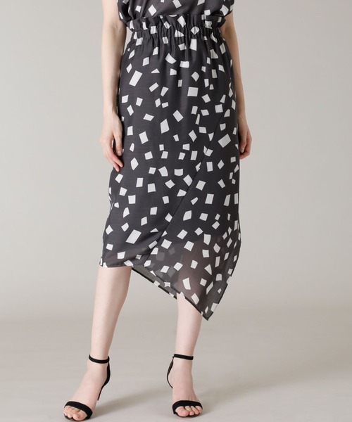 仕入れ セール Maglie Par Ef De スクエアドットアシンメトリースカート スカート Maglie Par Ef De マーリエパーエフデ のファッション 中古 安い Arenatheatre Net