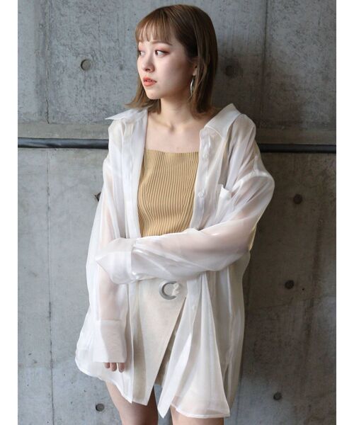 MURUA（ムルーア）の「ハイウエストラップスカパン（その他パンツ・レディース・ブラウン/アイボリー・1/2）」の5枚目の写真