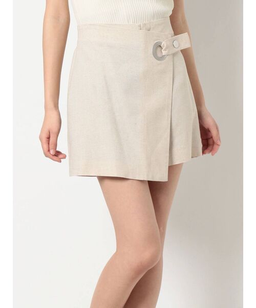 MURUA（ムルーア）の「ハイウエストラップスカパン（その他パンツ・レディース・ブラウン/アイボリー・1/2）」の10枚目の写真