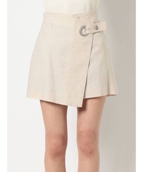 MURUA（ムルーア）の「ハイウエストラップスカパン（その他パンツ・レディース・ブラウン/アイボリー・1/2）」の12枚目の写真