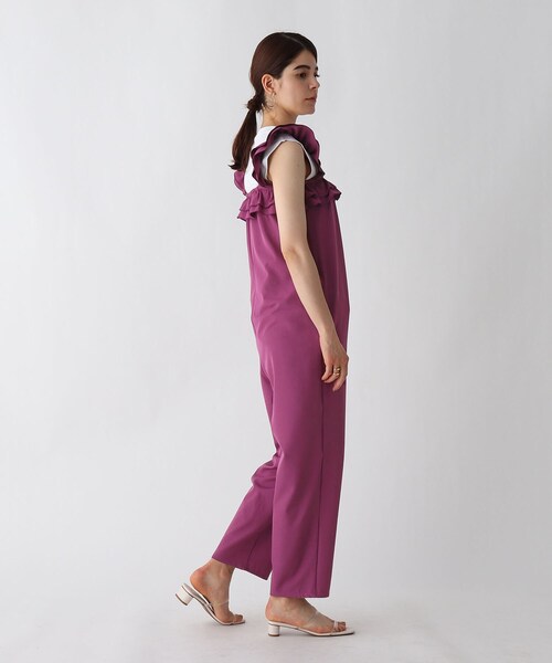 AG by aquagirl(エージーバイアクアガール)の「◆フリルロングサロペット(サロペット/オーバーオール・レディース・パープル系4/ブラック・36/38)」の12枚目の写真