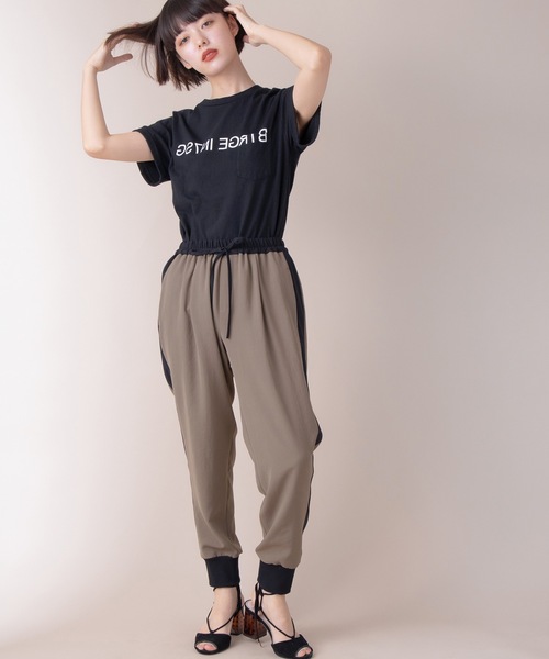 セール La La Sric La Sric サイドライン裾リブパンツ その他パンツ Sric ラスリック のファッション ブランド 正規品