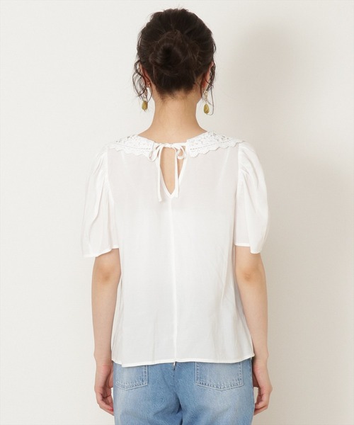 WILLSELECTION（ウィルセレクション）の「ビッグレース襟ファイユブラウス（シャツ/ブラウス・レディース・ブラック/オフホワイト・MEDIUM）」の20枚目の写真